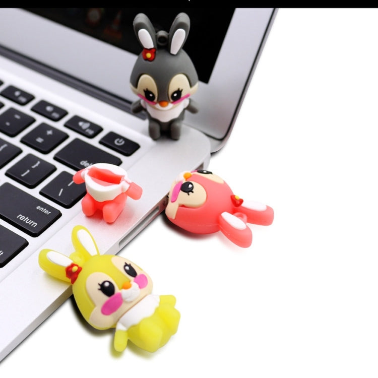 MicroDrive 64GB USB 2.0 Creative Cute Rabbit U Disk (Yellow) - Computer & Networking by MicroDrive | Online Shopping UK | buy2fix