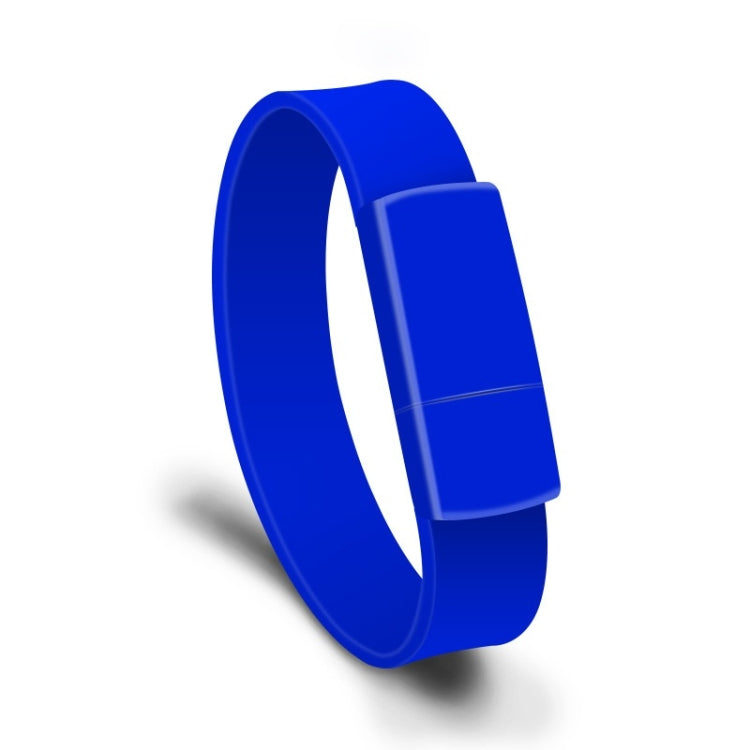 MicroDrive 128GB USB 2.0 Fashion Bracelet Wristband U Disk (Blue) - USB Flash Drives by MicroDrive | Online Shopping UK | buy2fix