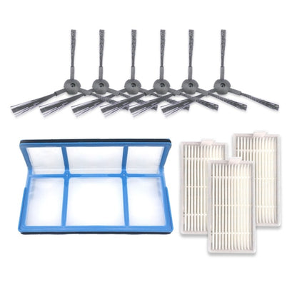 XI237 3 Pairs K614  Side Brushes + 3 PCS I208 Filters + I204 Filter Cotton Filter Set for ILIFE V5S Pro / V50 / V5S - Consumer Electronics by buy2fix | Online Shopping UK | buy2fix